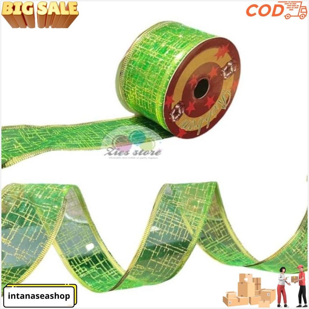 

Pita Natal Rol / Dekorasi Hiasan Pohon Natal / Pita Kawat Motif 2,7 M Gratis Ongkir