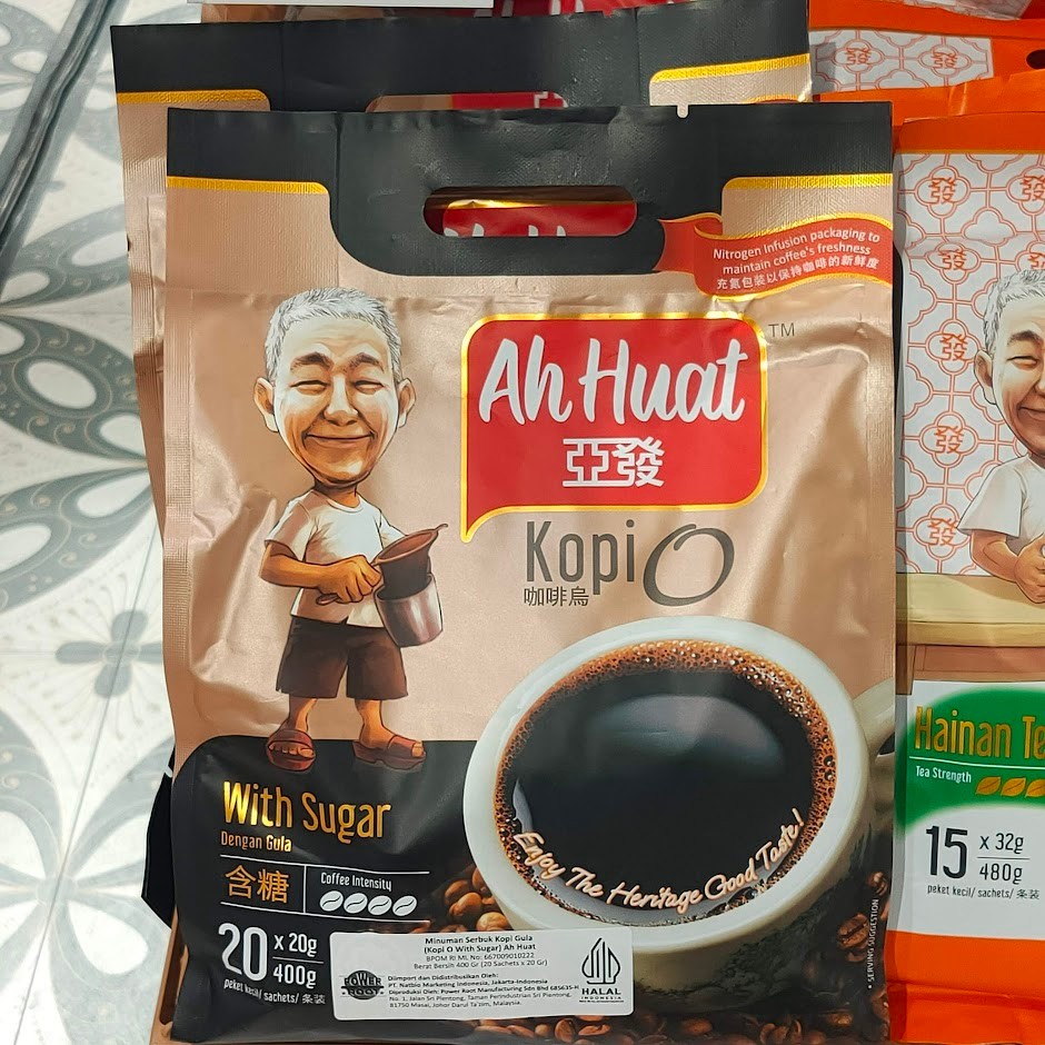 

AH HUAT Kopi O with Sugar (20sachet x 20gr) Minuman Serbuk Kopi Gula