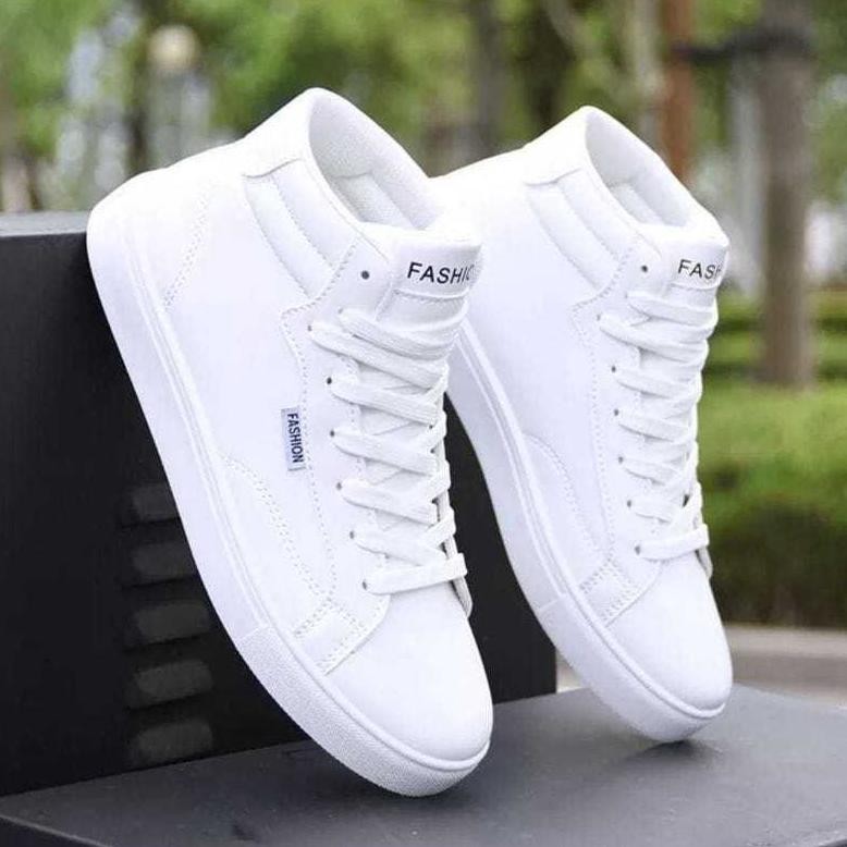 DF315>> Sepatu boot putih keren/spatu bot pria wanita terbaru