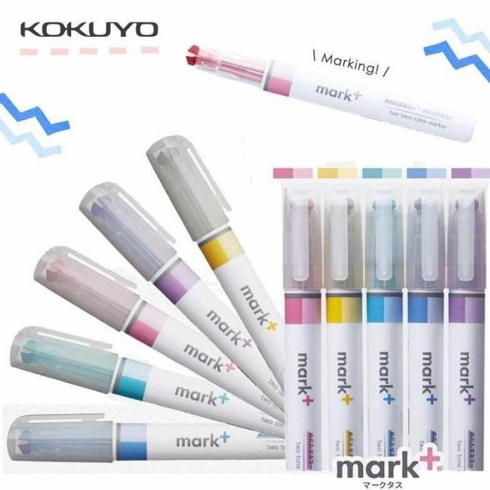 

NEW Kokuyo Mark+ Two Tone Color Highlighter