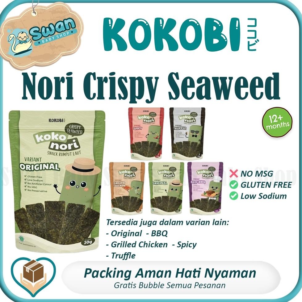 

Kokobi Koko Nori Crispy Seaweed 20gr / Snack Rumput Laut Sehat Anak aSt