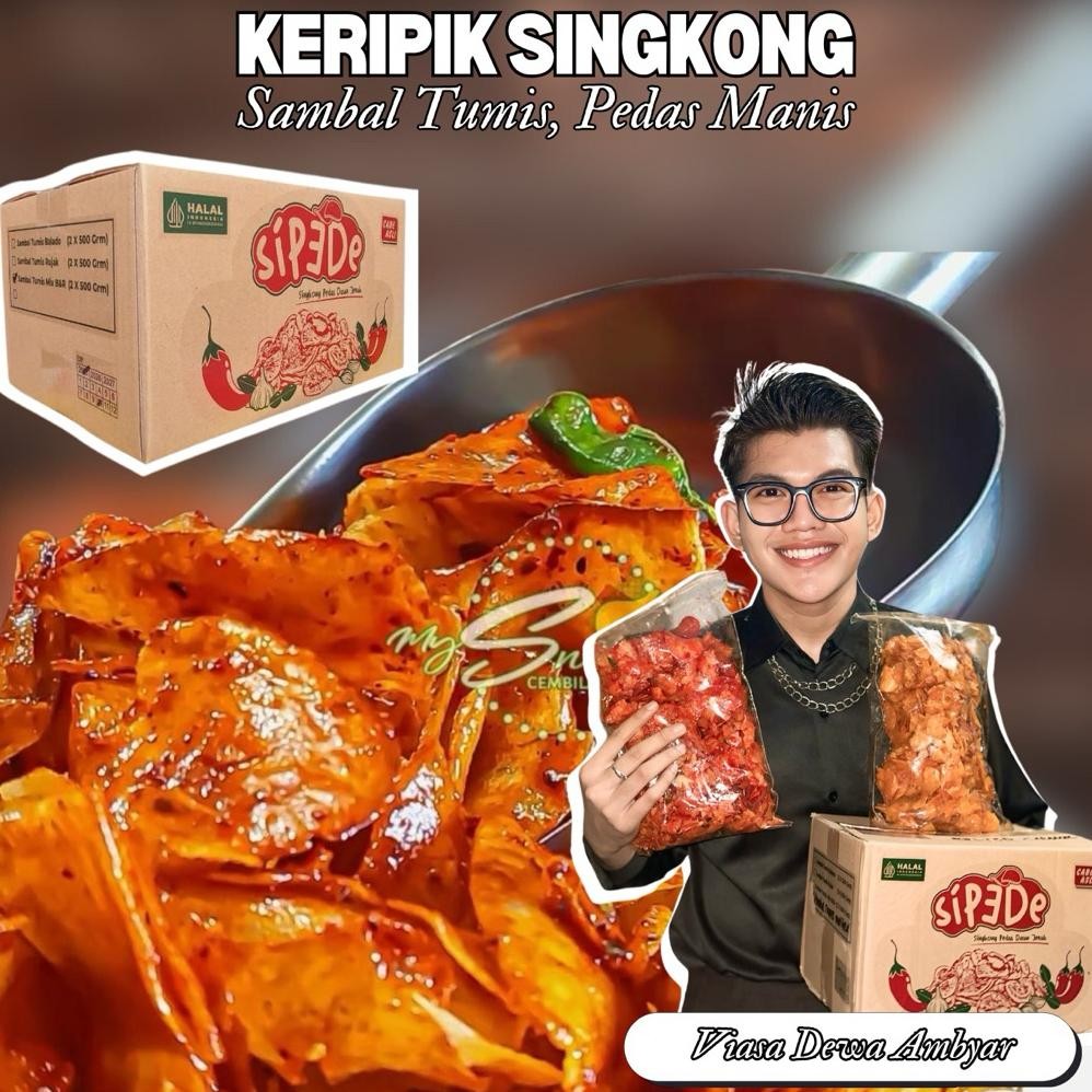 

500GRM Kripik Singkong Pedas Manis MELTED CARAMEL Balado Rujak Viral aSt