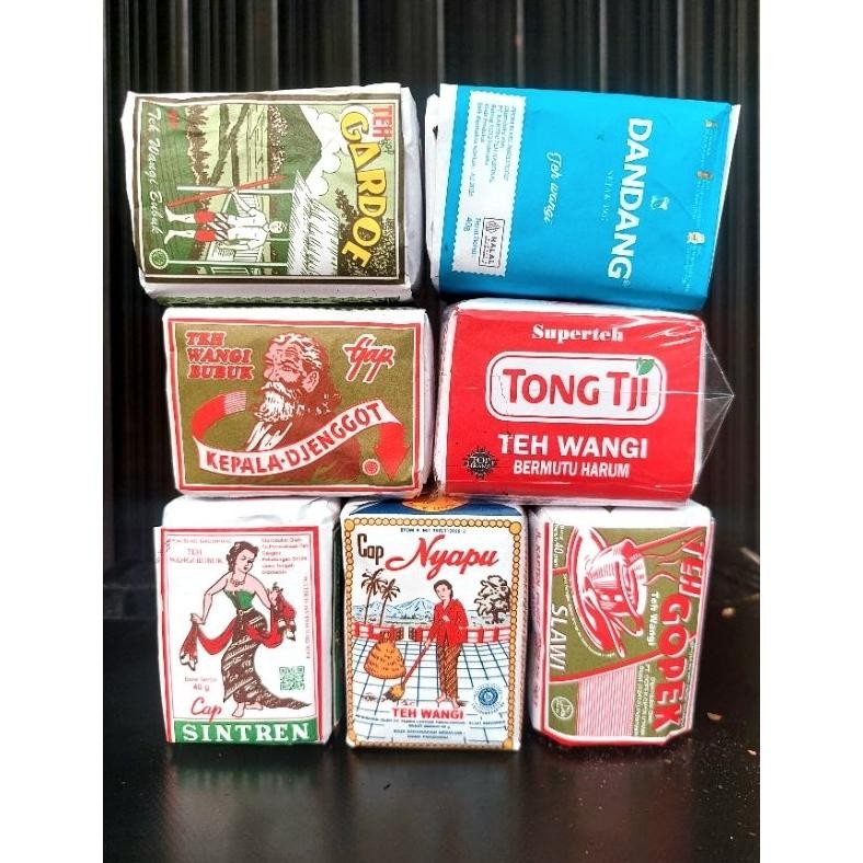 

racikan 7pcs teh solo, sintren, nyapu, gopek, dandang, gardoe, tong tji super, cap djenggot aSt