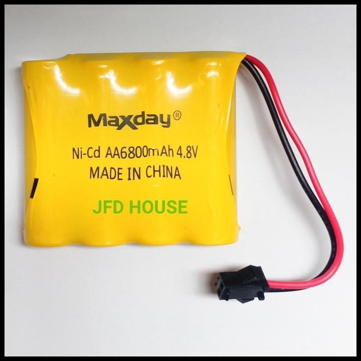 BATERAI RC RAKIT 4 SOKET HITAM 4,8V/4.8V 6000Mah Mobil RC ROCK CRAWLER