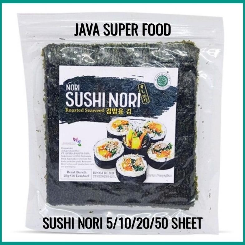 

JAVA SUSHI NORI SEEWEED RUMPUT LAUT PANGGANG HALAL 5/10/20/50 LEMBAR aSt