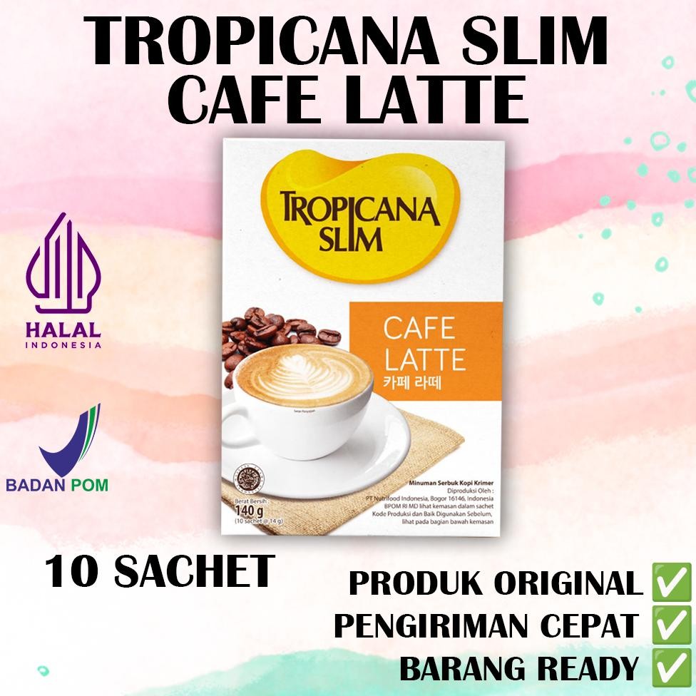 

Tropicana Slim Cafe Latte isi 10 Sachet aSt