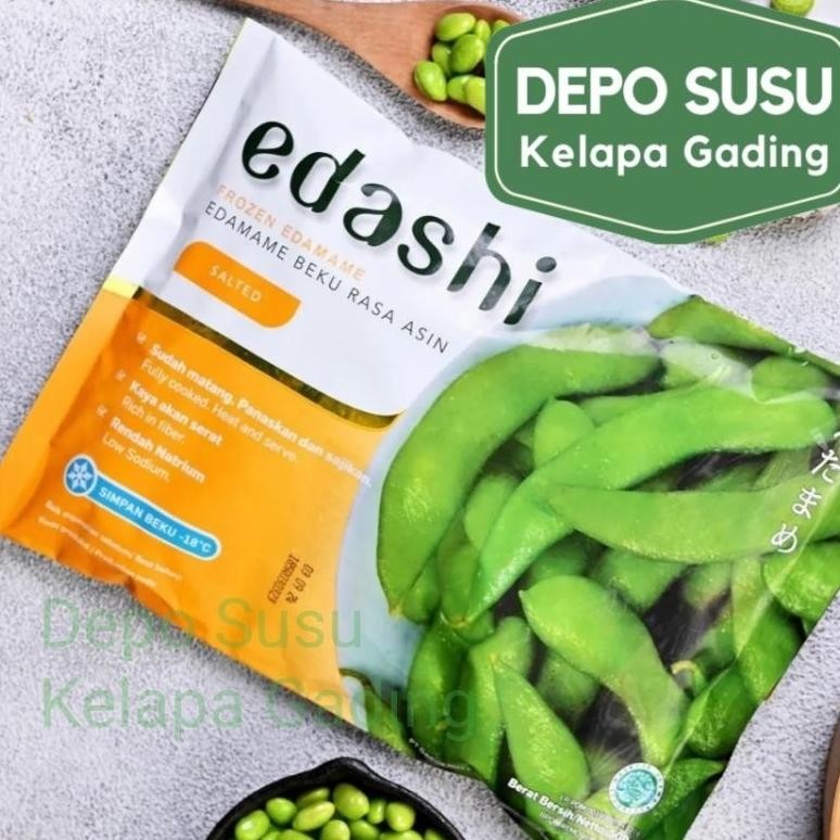 

Edashi Edamame 500gr Salted / Unsalted / Kupas Mukimame Golden Farm aSt