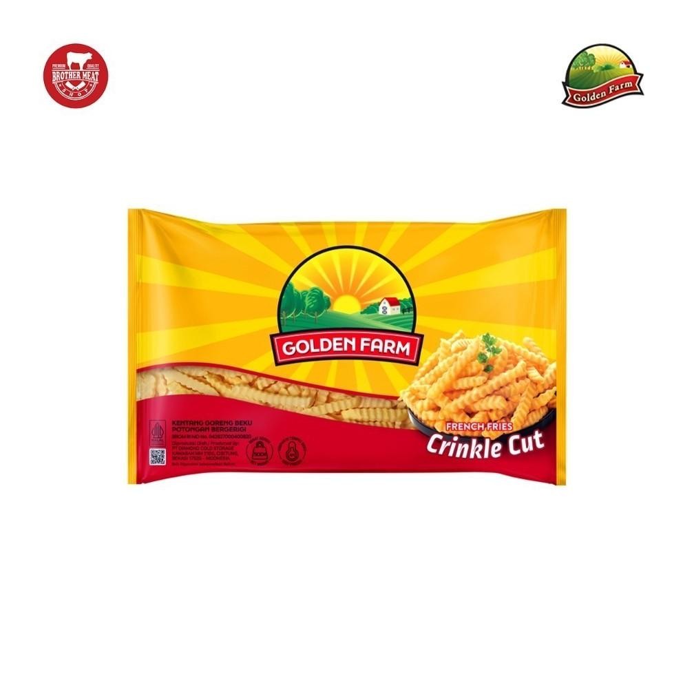 

Golden Farm Crinkle Cut Fries 500gr, Kentang Goreng Beku - Brothermeatshop aSt