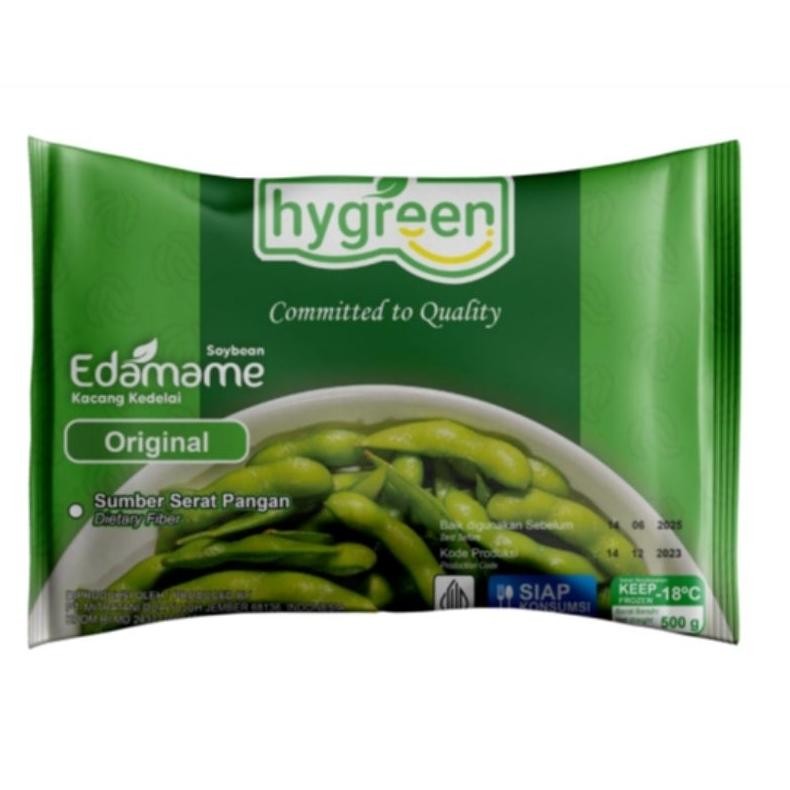

frozen edamame mitratani hygreen kacang kedelai jepang beku rasa original 500 gr aSt