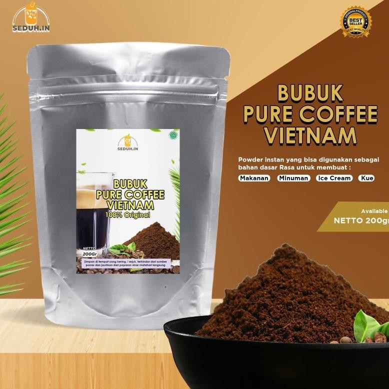 

bubuk pure kopi Robusta / Vietnam 200gram premium tanpa ampas aSt