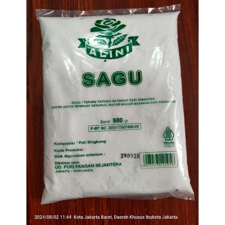 

ALINI SAGU 500 GR ( kemasan baru dari alini tepung sagu) aSt
