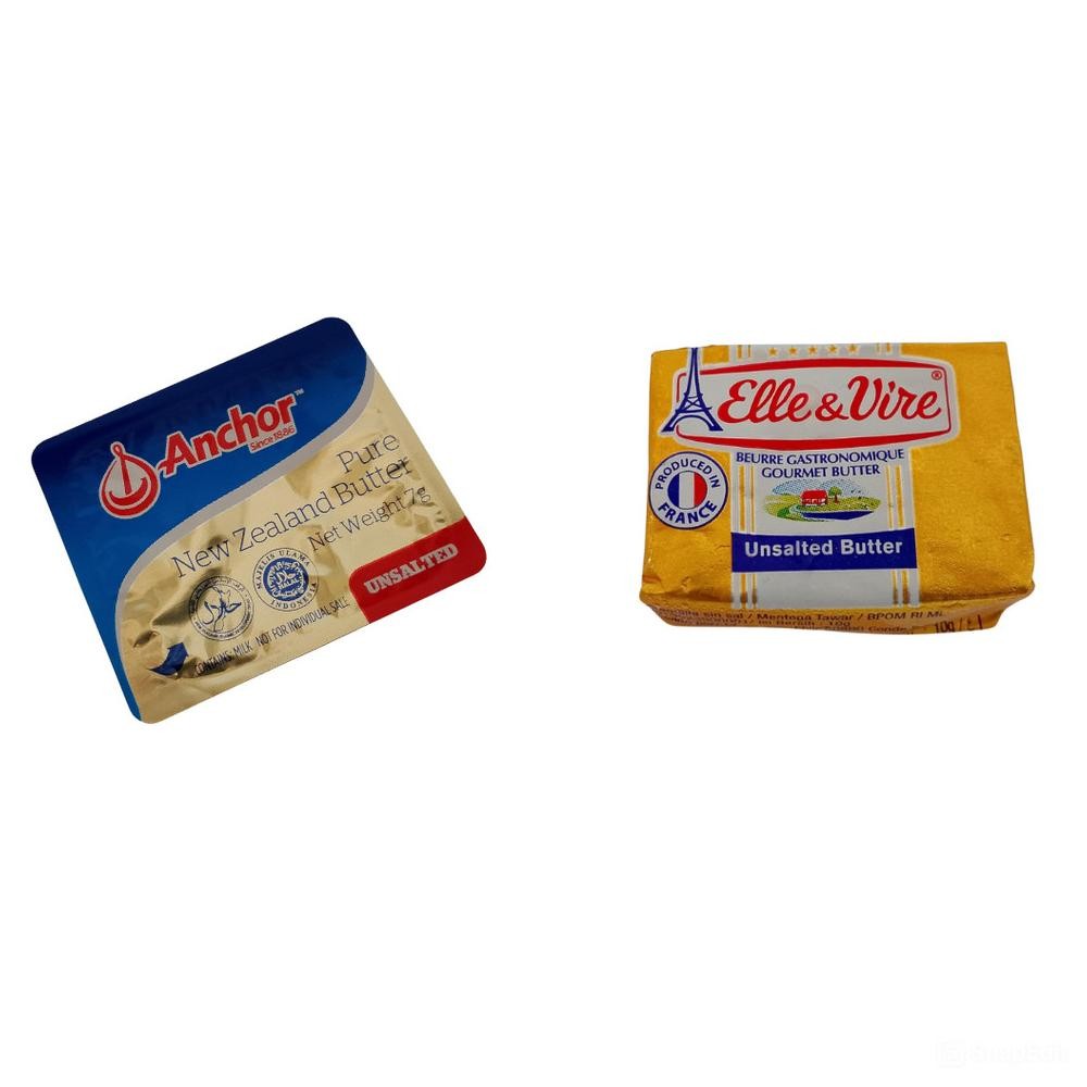 

Anchor / Elle & Vire Unsalted Butter 10 Mini Cups 7gram - Free Food Container aSt