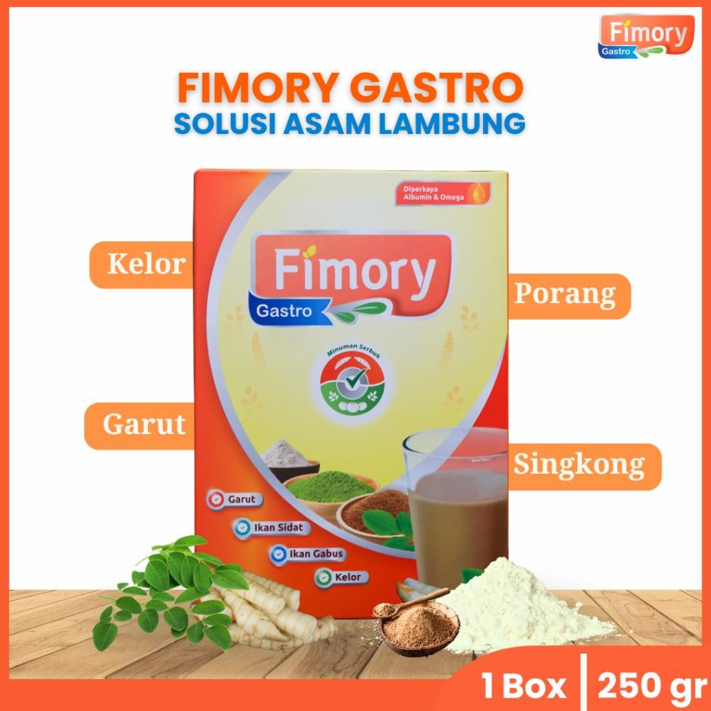 

Fimory Gastro - Minuman Nutrasetikal Umbi Garut Bantu Atasi Asam Lambung, Maag & GERD aSt