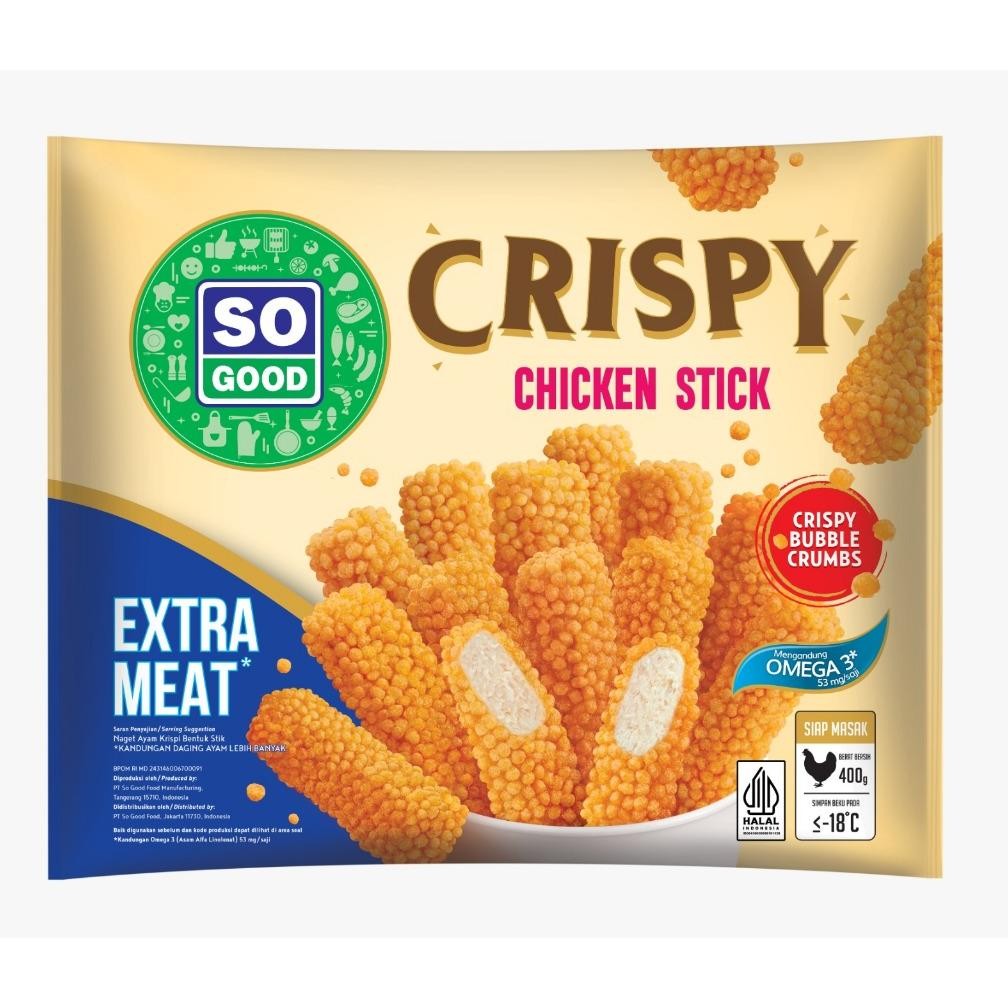

So Good Crispy Chicken Stick 400gr NAGET Stik Ayam Krispi Halal aSt