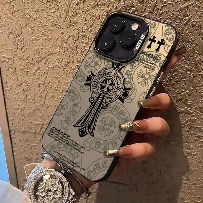 TERLARIS - Casing iPhone  Chrome Hearts 7+ 8+ X/Xs Xr XsMax 11 12 13 14 15 Pro