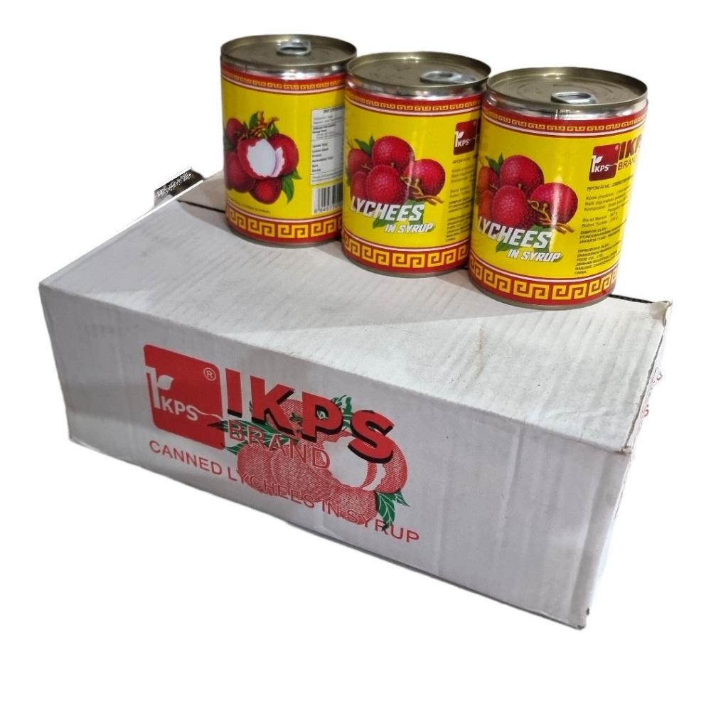 

Buah Sirup Leci Lychee Lechy Lechi Kaleng Syrup IKPS Brand 12 x 567Gram 567 Gram (1 dus karton) aSt