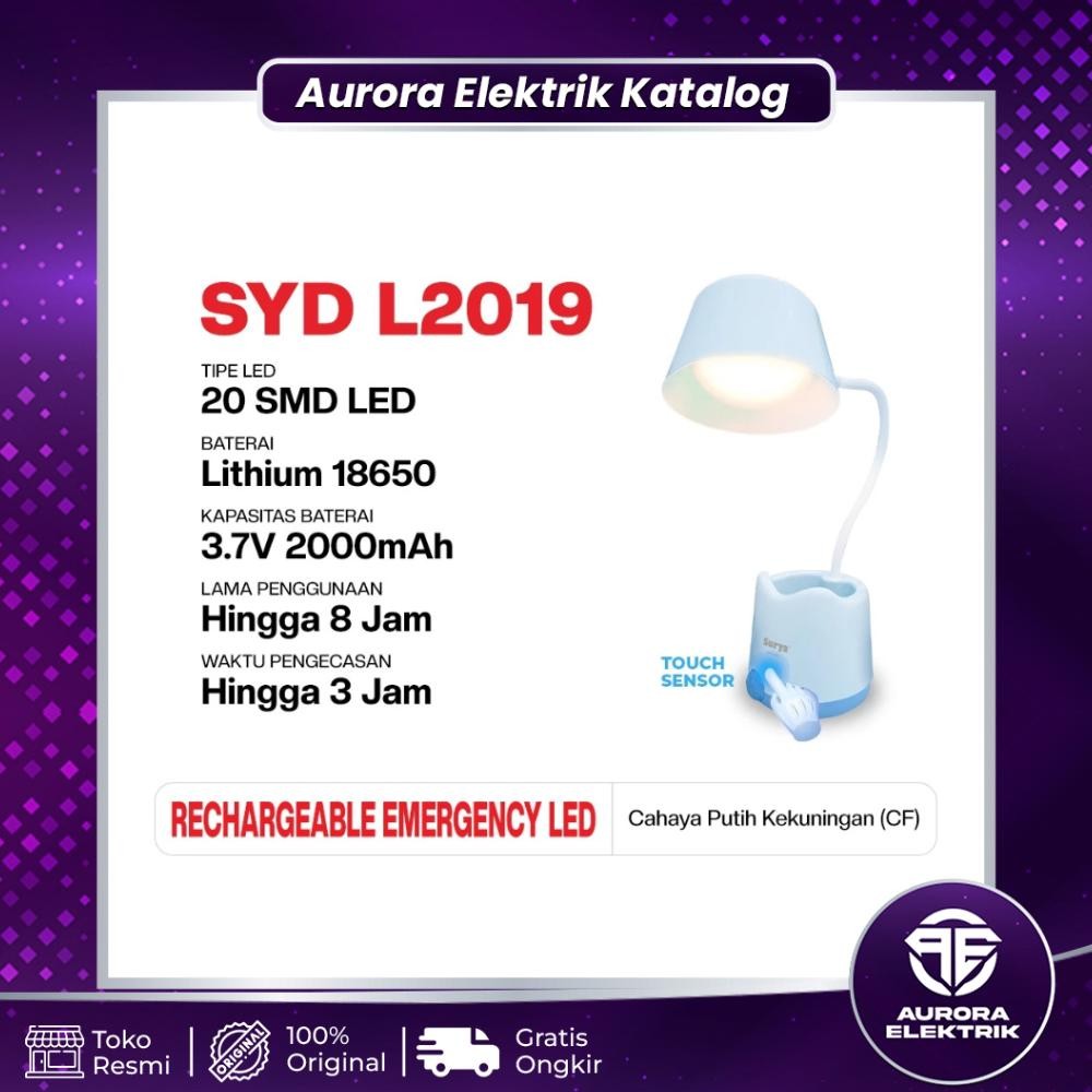 Lampu Meja / Belajar LED SURYA Rechargeable