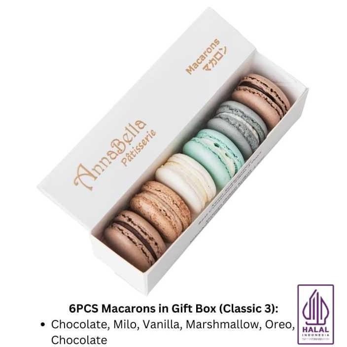 

Annabella Patisserie 6PCS Macarons in Gift Box (Classic 3) aSt