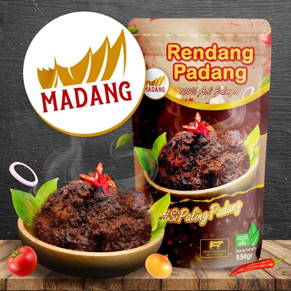 

Rendang Daging Sapi Khas Padang PREMIUM / Rendang Padang Bumbu Hitam PREMIUM 550gr aSt