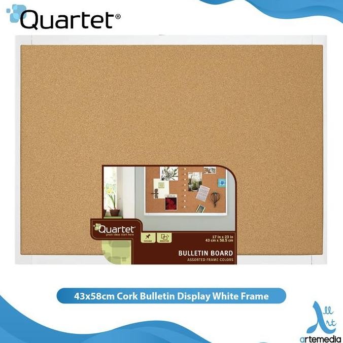 

Quartet Buletin Board - Papan Oak Cork Whiteframe 43cmx58,5cm