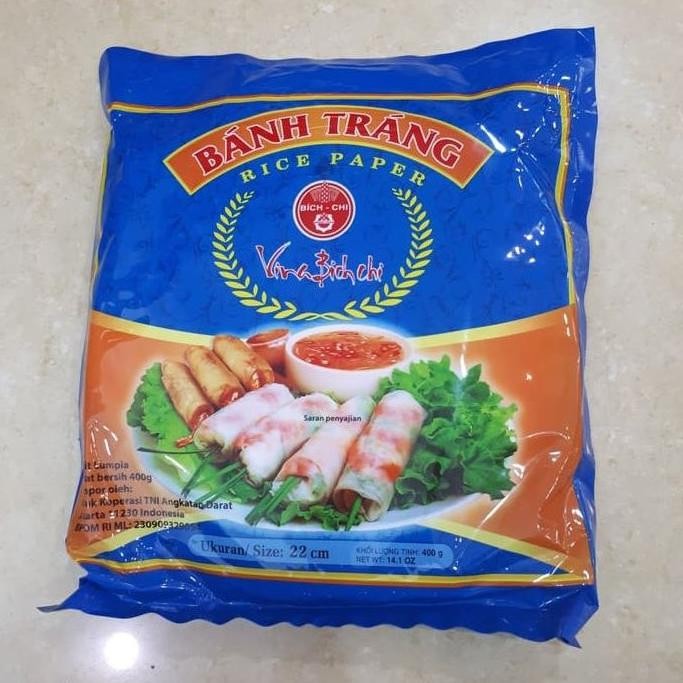 

Banh Trang Vietnam Rice Paper 16cm 250gr / Bichi Bantrang Kulit Lumpia Vietnam Bich Chi Bici Banhtrang aSt