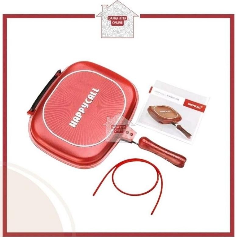 Happy Call Double Pan Free Karet / Original Korea Grill Pan Teflon Bolak Balik Anti Lengket / Q2 253