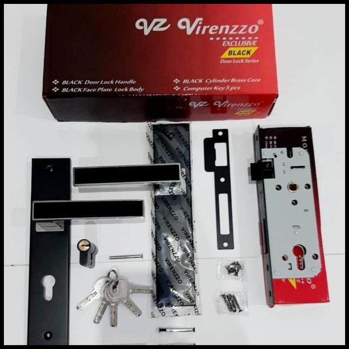 BLACK SERIES Handle Kunci Pintu BESAR VIRENZZO EXCLUSIVE Premium BLACK SERIES 25cm