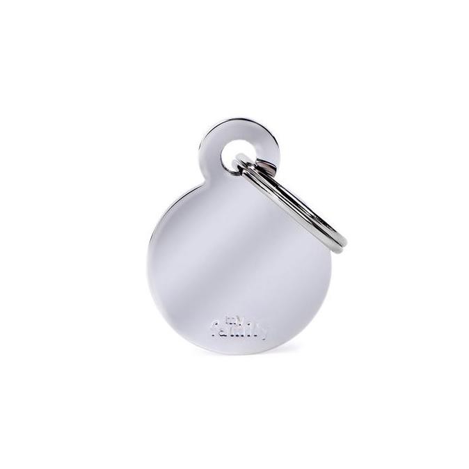 

BEBAS ONGKIR - MyFamily ID Tag -Round in Chrome Plated Brass|Personalized Cat Dog Tag