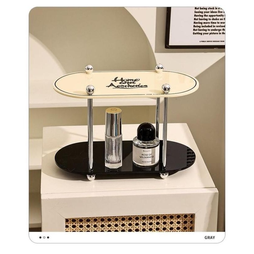 Murah Rak Penyimpanan Make Up Besi Susun Rak Minimalis Multi Layer Stainless