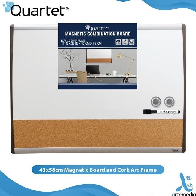 

Quartet 43x58cm Magnetic Board and Cork Arc Frame