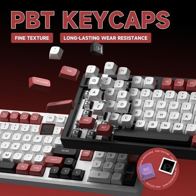 Murah Zifriend Hk101 108 Keys 3 Mode Mechanical Keyboard Wireless Keyboard 10000Mah Large Battery Ca