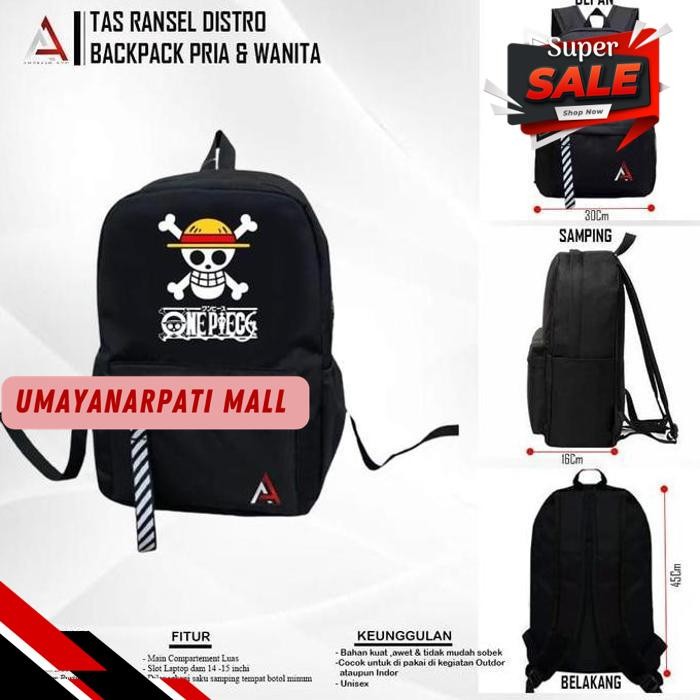 PRIA,TAS RANSEL MOTIF ANIME,RANSEL BACKPAK DEWASA DAN ANAK,RANSEL DISTRO TERBARU SEKOLAH PRODUK PILI