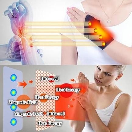 Deker Terapi Pergelangan Tangan Magnet untuk Radang Sendi Arthritis / Pemanas Pergelangan Tangan