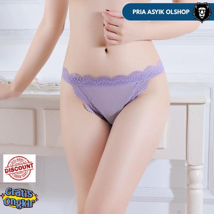 CELANA DALAM WANITA LACE G STRING TRANSPARAN SEXY THONG BERTINGKAT RENDAH C225 BY PRIA ASYIK OLSHOP