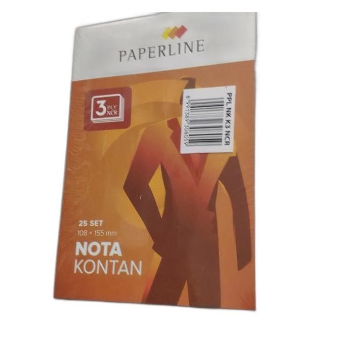 

DISKON! BUKU NOTA KONTAN KECIL 3 PLY PAPERLINE K3 ISI 25 SET / PACK 10 BUKU
