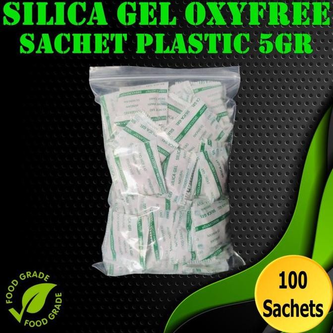 

New Silica Gel OxyFree Sachet Plastik 5gr 100Pcs Food Grade untuk Makanan Berminyak