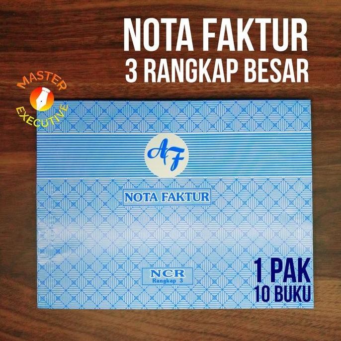 

DISKON! BUKU NOTA FAKTUR NCR 3 PLY B3 BESAR - AF 1 PACK ISI 10 BUKU