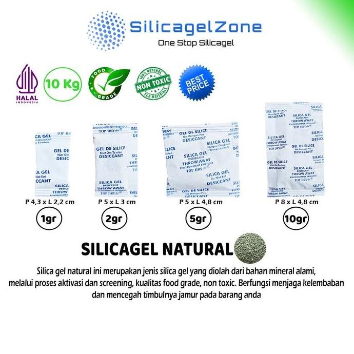 

New Silica Gel Natural Alami 10Kg Food Grade Termurah Untuk Barang & Makanan