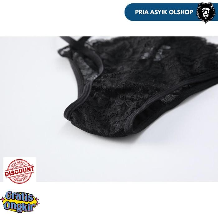 CELANA DALAM SEXY V TALI WANITA TRANSPARAN RENDA LOW G STRING C030 BY PRIA ASYIK OLSHOP