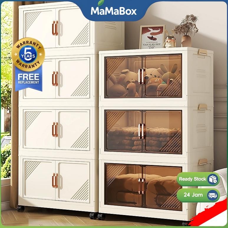 MaMaBox Laci Plastik Susun/Lemari Plastik Susun Besar/Lemari Plastik Lipat 3-5 Susun/Storage Box Org