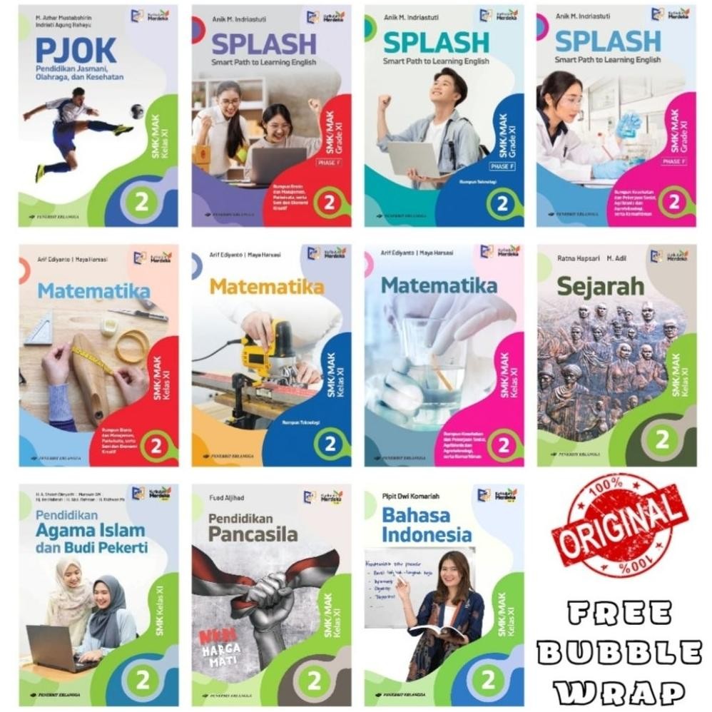 Promooo Buku Paket Kelas 2 / XI 11 SMK Revisi Erlangga Kurikulum Merdeka Km - Matematika Pancasila B