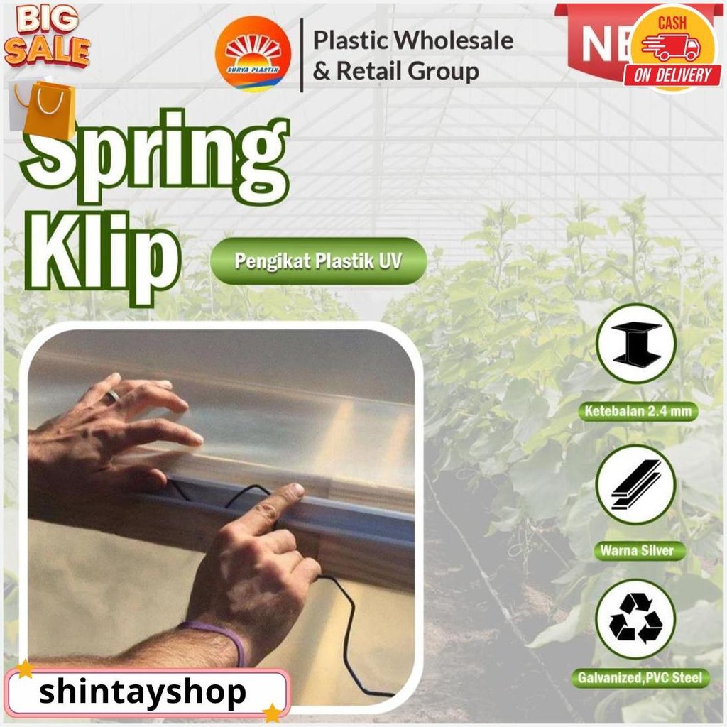 Penjepit Plastik Uv / Spring Klip Alat Pasang Plastik Uv Terlaris