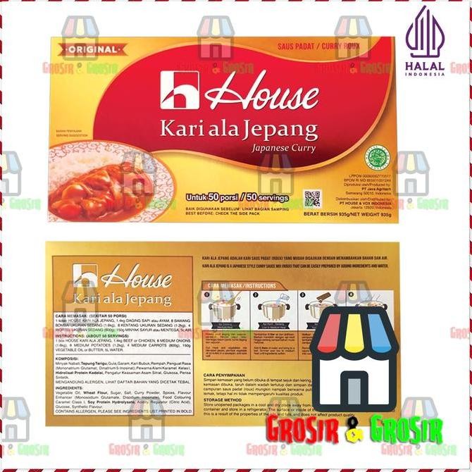 

DISKON! HOUSE JAPANESE CURRY 935GR BUMBU KARI JEPANG HALAL