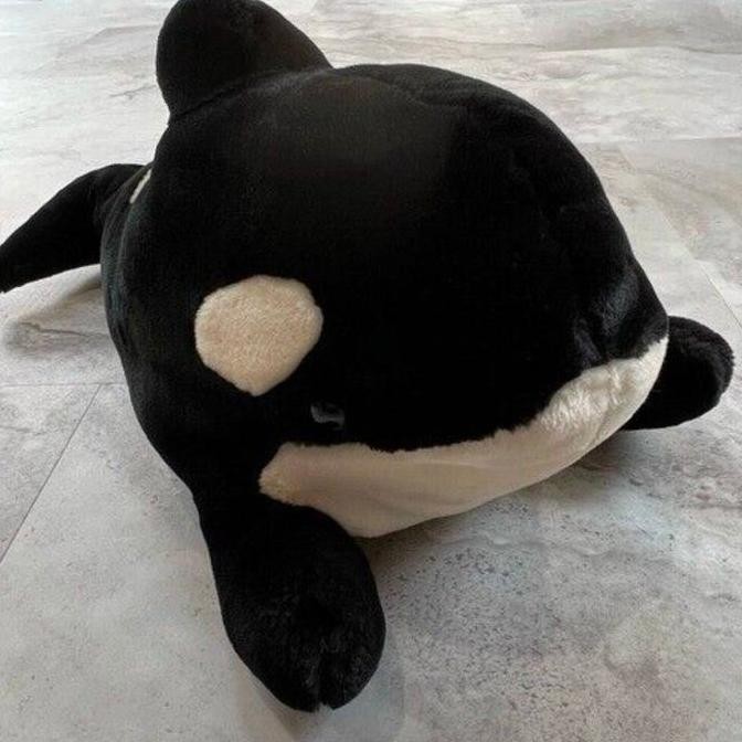 Boneka Hewan Ikan Paus Pembunuh (Orca Whale Stuffed Animal)