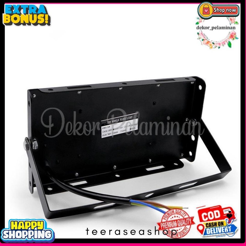 Grosir Bunga Pelaminan - Lampu Sorot Flood Light Led 50W Tanpa Remot - Dekorasi Pernikahan - Outdoor