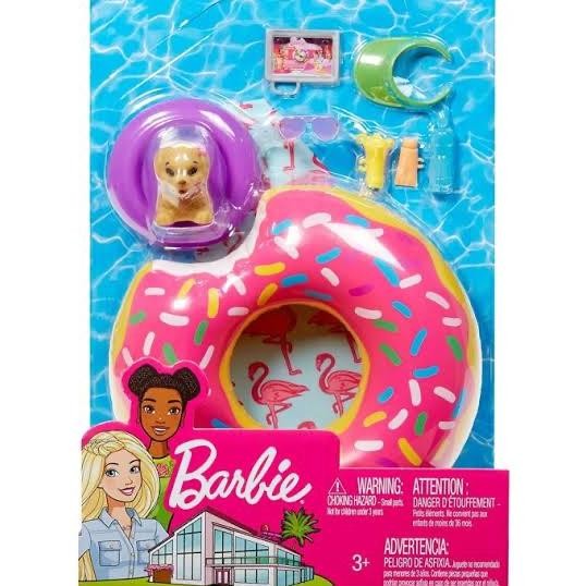 BARBIE FURNITURE DONNUT FLOATIE SET ORIGINAL MATTEL
