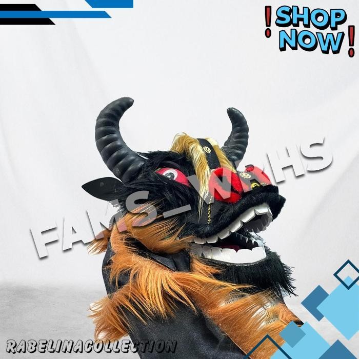 Bantengan Anak Bantengan Mangap Spons Topeng Bantengan Kerbau New