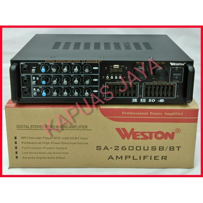 Power Amplifier Digital Stereo WESTON SA-2600USB/BT BLUETOOTH
