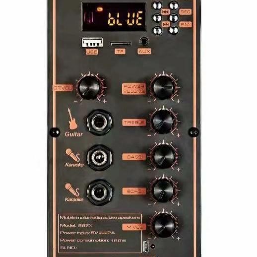 Speaker Portable GMC 8inch x 2 897X Berkualitas Terbaru