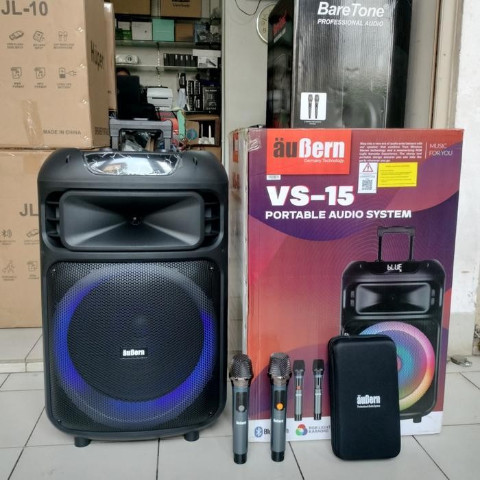AuBern VS-15 Original  Speaker Active Portable 15 inch Bluetooth Garansi Resmi AuBern Berkualitas Te